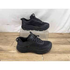 Hoka One One Bondi 7 Wide Black Running Shoes 1110531 BBLC Womens 10.5 D Wide